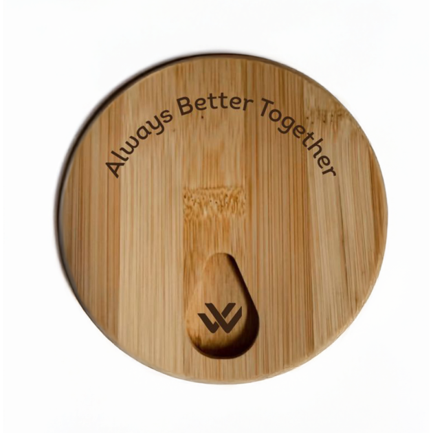 WFG Branded Solid Wood 7-Day Round Pill Box